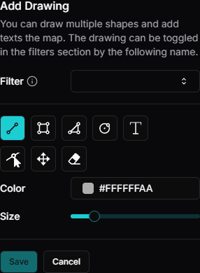 Drawing toolbar