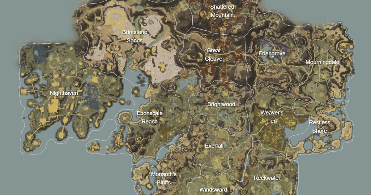 New World map preview